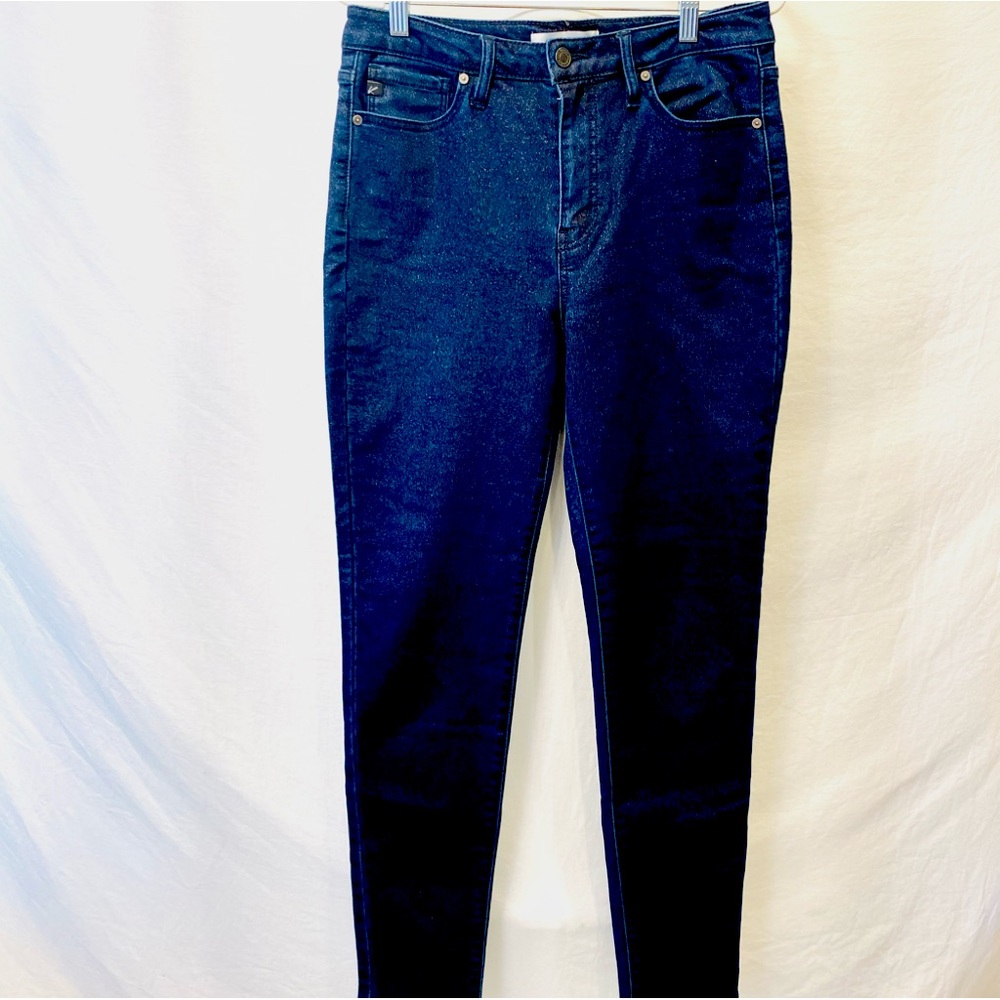 KanCan Sparkle Coated Dark Blue Rinse Five Pocket Skinny Jeans NWOT 11/29